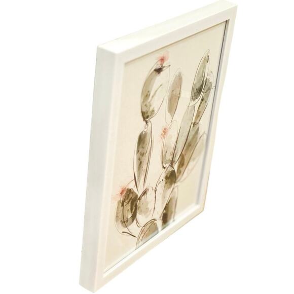 Green Lili ‘Prickly Pear’ Framed Art Print -  Modern Wall Décor - Picture 2 of 3